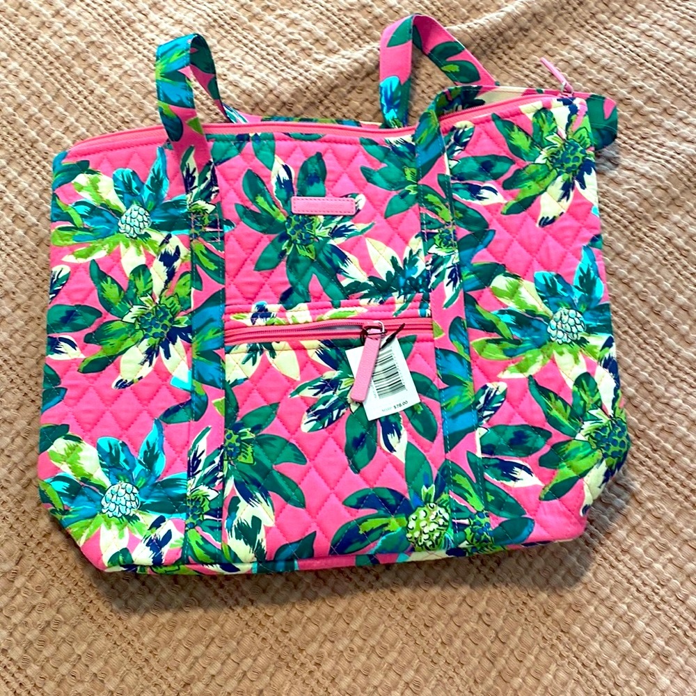 Vera Bradley Villager Tote in the Tropical Paradise Pattern